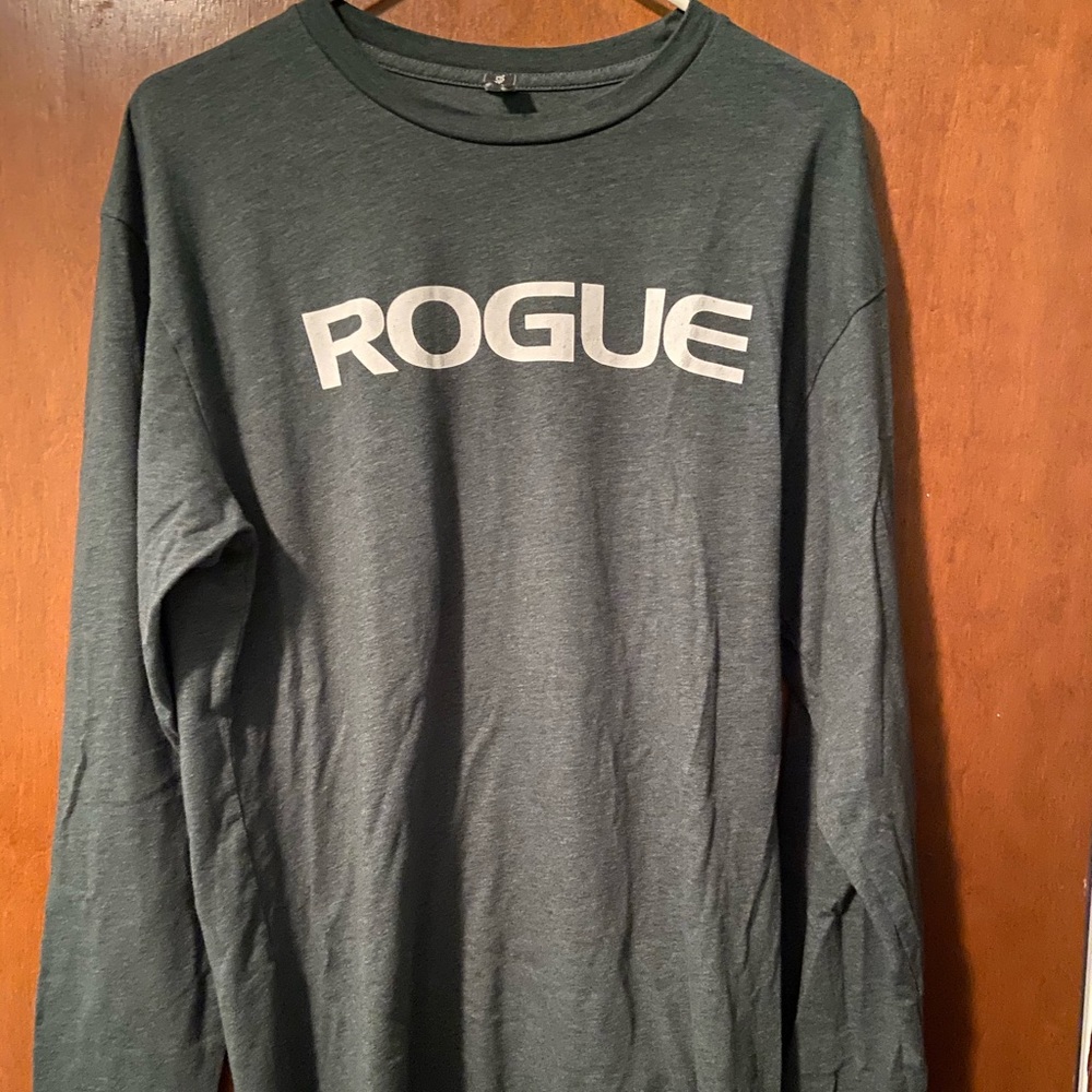 Rogue fitness long sleeve OD green shirt
